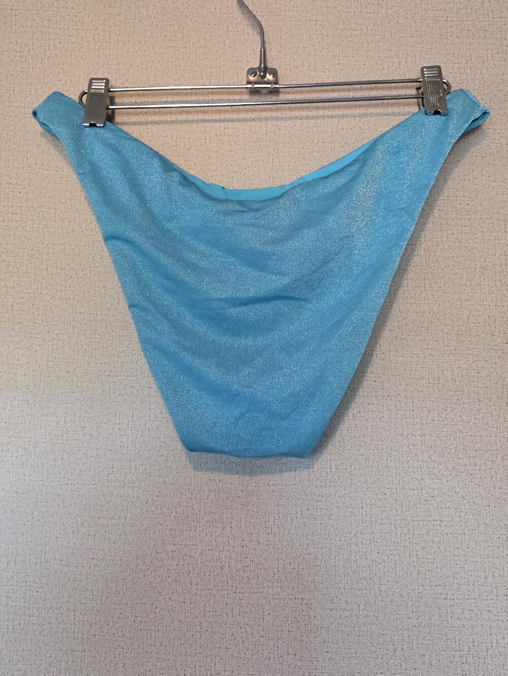 Aqua Women's Light Blue Shimmery Bikini Bottom - Picture 2 of 3